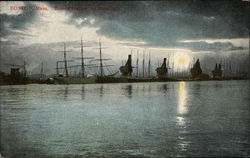 Boston Harbor by Moonlight Postcard