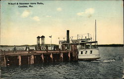 Wharf & Steamer Anna Belle Postcard