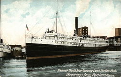 Steamer "North Star" leaving Dock for New York Steamer "North Star" leaving Dock for New York