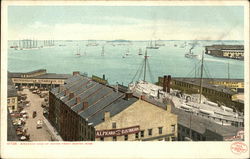 Birds Eye View of Water Front Postcard