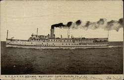 NYP & N RR Steamer "Maryland" Cape Charles, VA Postcard Postcard Postcard