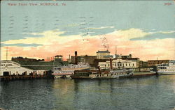 Water Front View Norfolk, VA Postcard Postcard Postcard