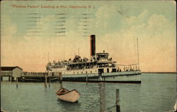 "Thomas Patten" Landing at Pier Postcard