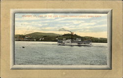 Lady of the Lake Passing Farrant's Point, Going North Newport, VT Postcard Postcard Postcard