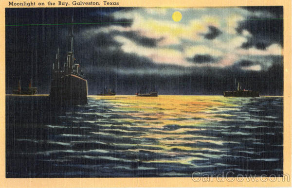 Moonlight On The Bay Galveston Texas