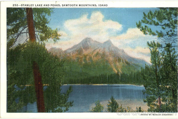 Stanley Lake And Peaks Scenic Idaho