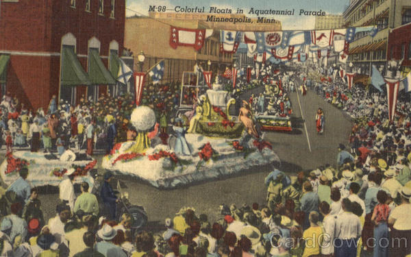 Colorful Floats In Aquatennial Parade Minneapolis Minnesota