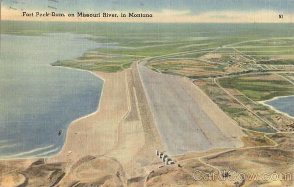 Fort Peck Dam On Missouri River Nashua Montana