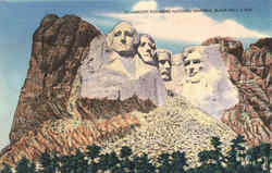 Mount Rushmore National Memorial Black Hills, SD Postcard Postcard