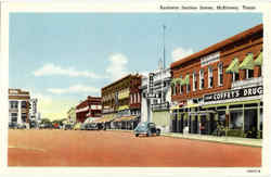 Business Section Scene McKinney, TX Postcard Postcard