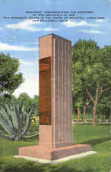 Monument Commemorating The Discovery Of New Braunfels , Landa Park Postcard