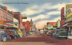 Business Section Of Biloxi Mississippi Postcard Postcard