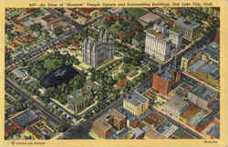 Air View Of Mormon Postcard