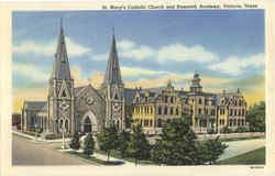 St. Mary's Catholic Church And Nazareth Academy Victoria, TX Postcard Postcard