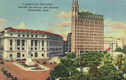 Alamo Plaza Post Office Postcard