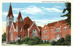 Wesley Methodist Church Greenville, TX Postcard Postcard