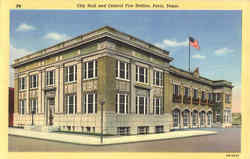 City Hall And Central Fire Station Paris, TX Postcard Postcard