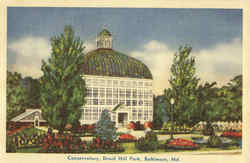 Conservatory, Druid Hill Park Baltimore, MD Postcard Postcard
