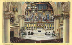 Interior Memorial Church, Stanford University Palo Alto, CA Postcard Postcard