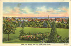 View From Walnut Hill Park New Britain, CT Postcard Postcard