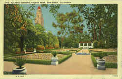 Alcazar Gardens, Balboa Park Postcard