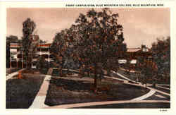 Front Campus View, Blue Mountain College Postcard