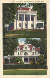 Some Of Corinth's Beautiful Homes Mississippi Postcard Postcard