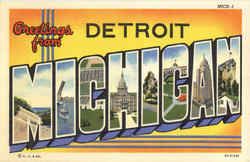 Greetings From Detroit Michigan Postcard Postcard