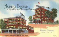 Murphy Hotels And Clementine Mineral Baths Mount Clemens, MI Postcard Postcard