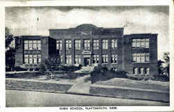 High School Plattsmouth, NE Postcard Postcard