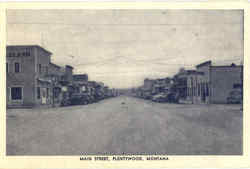 Main Street Plentywood, MT Postcard Postcard