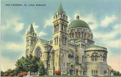 New Cathedral St. Louis, MO Postcard Postcard
