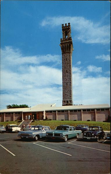 Provincetown Museum with Pilgrim Monument in Background Massachusetts