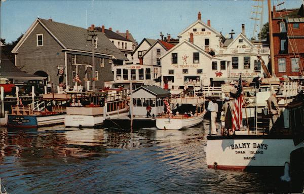 View of Town and Harbor Boothbay Harbor Maine