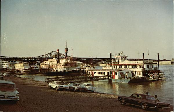 Riverfront - Riverboats New and Old St. Louis Missouri