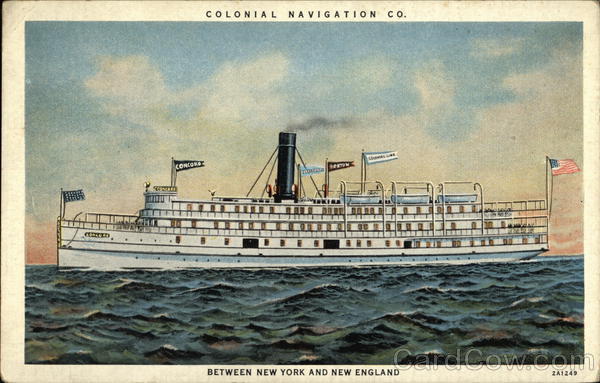 Colonial Line Steamer Concord Steamers