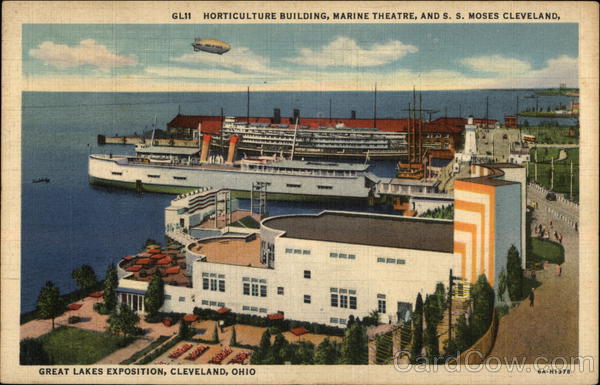 Horticultural Building, Marine Theatre and SS Moses Cleveland