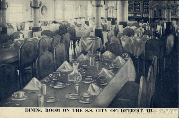 S. S. City of Detroit III - Dining Room Interiors