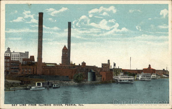 Skyline from Illinois River Peoria