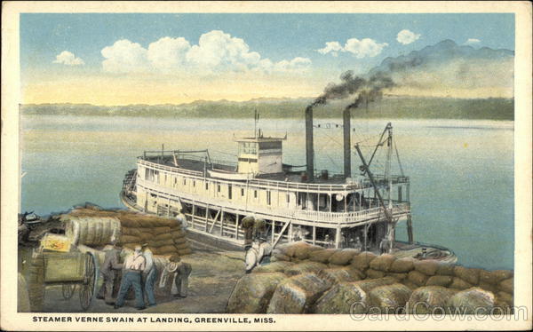 Steamer Verne Swain at Landing Greenville Mississippi