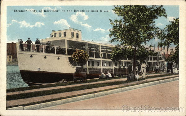Steamer City of Rockford on the Rock River Steamers