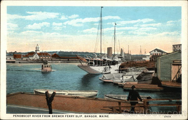 Penobscot River From Brewer Ferry Slip Bangor Maine