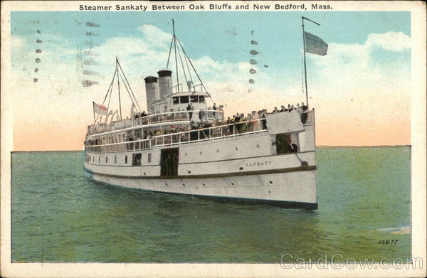 Steamer Sankaty Between Oak Bluffs and New Bedford, MA