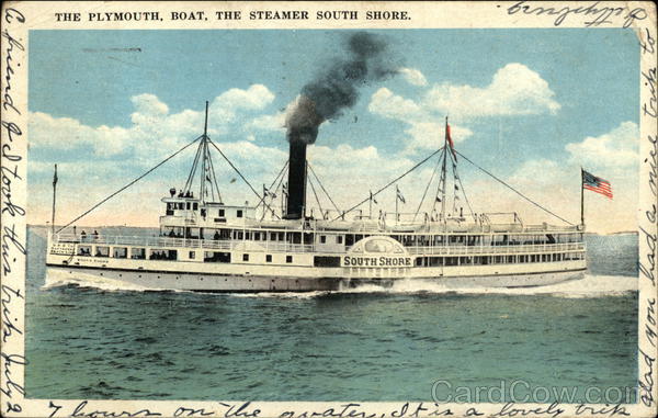 The Plymouth, Boat, The Steamer South Shore Steamers