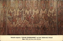 Gabelin Tapestry "Color Tournament" by Prof. Galkowski, Poland New York, NY Advertising Postcard Postcard Postcard