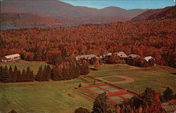 Aerial View of Northwood School - Boys Preparatory School 9-12 Lake Placid, NY Postcard Postcard Postcard