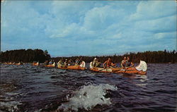 Voyageurs Canoes & Rowboats Postcard Postcard Postcard