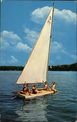 Michigan Water Wonderland Sailboats Postcard Postcard Postcard