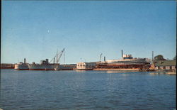 Water View of Peterson Shipyard in Door County Sturgeon Bay, WI Postcard Postcard Postcard