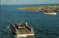 Ferry "On Time" - Chappaquiddick Island Edgartown, MA D. C. Thompson Postcard Postcard Postcard